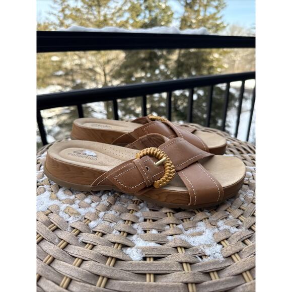 Clarks Reileigh Slide Sandal Women’s US 8.5 EU 39.5 Tan Light Brown Comfort - Picture 4 of 11